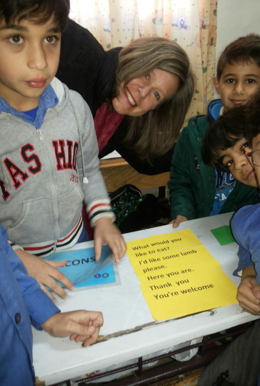 Third graders at a session with Specialist Wendy Coulson in Jordan