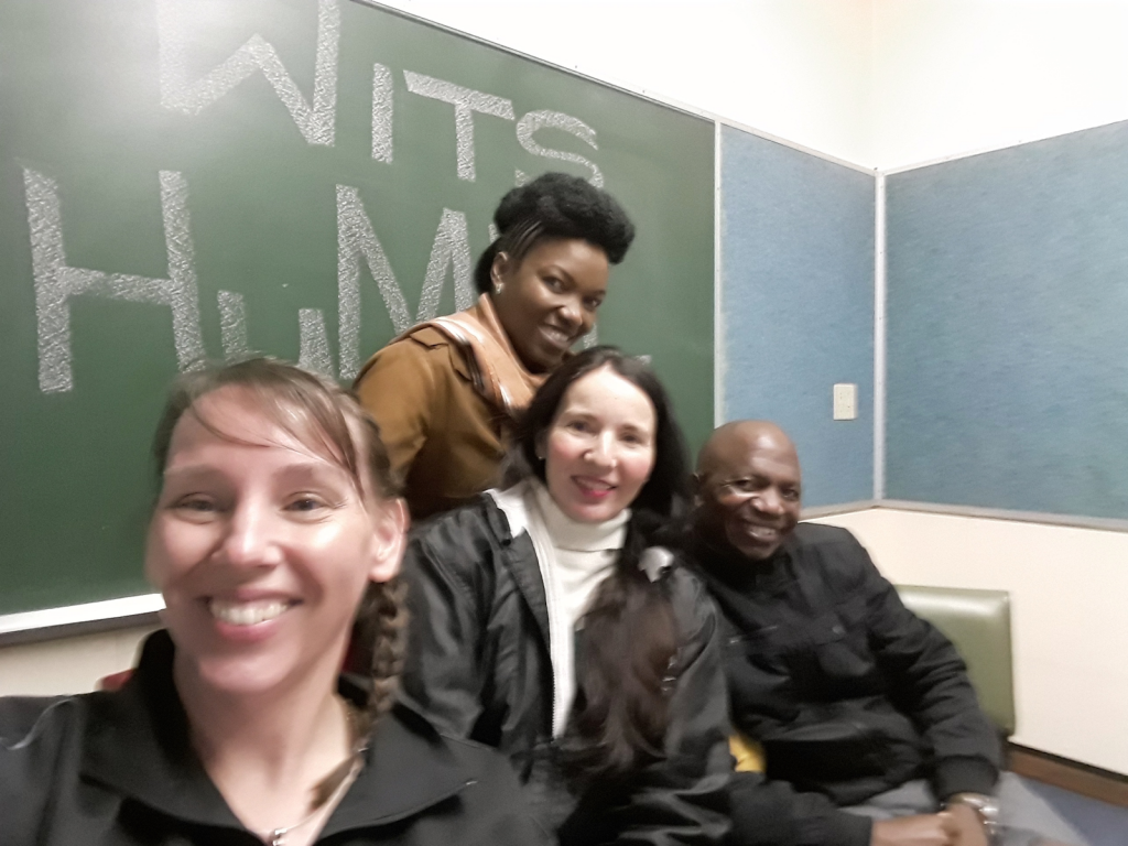 Caption: Featured Fellow Elizabeth Plummer conducting a professional development workshop for colleagues at Wits HuMEL.
