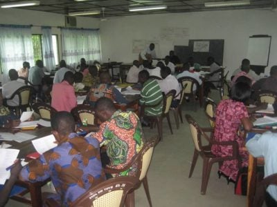 Participants in Specialist David Bohlke's workshop in Togo