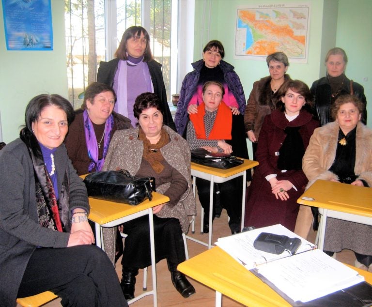 Participants in 30@30 Specialist Gregory Orr's workshop in Georgia