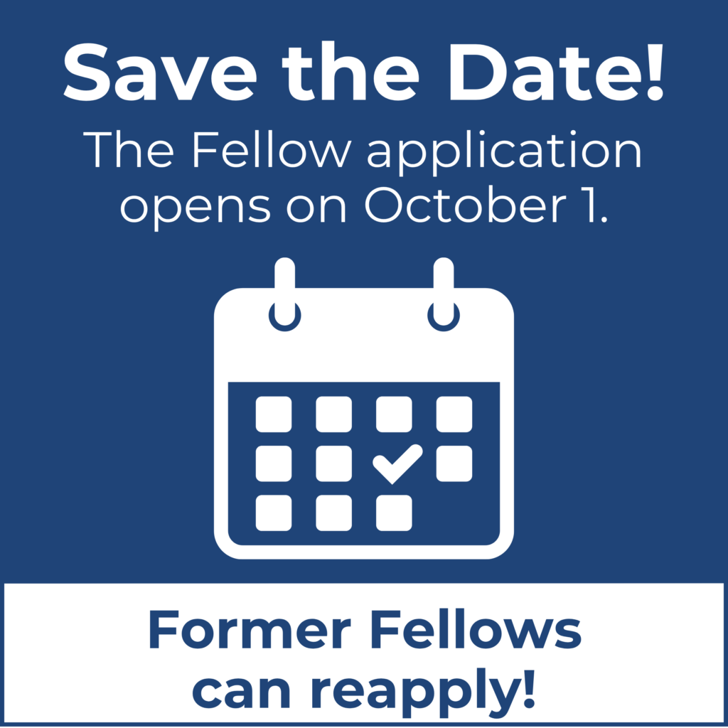 Save the Date - Fellow application opens on Oct. 1
